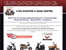 Tablet Screenshot of lynxscooters.com